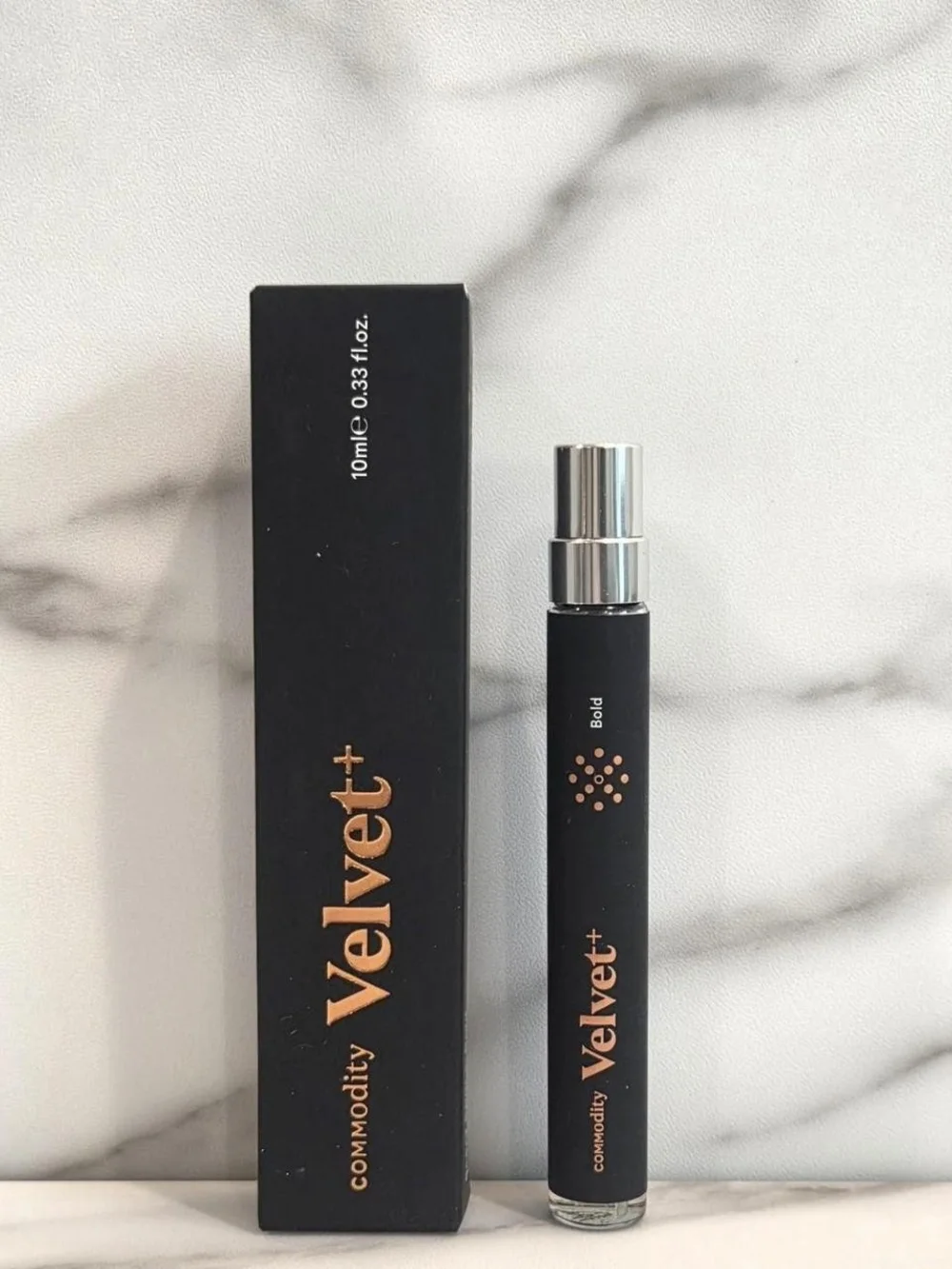 Commodity Fragrance Velvet + Bold 10ml / .33oz - NEW IN BOX Retail $34